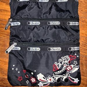 LESPORTSAC CROSSBODY BAG WITH RED GEMS